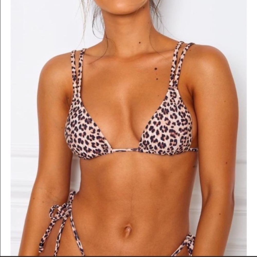 White Fox Boutique Leopard Bikini Tops and Bottoms